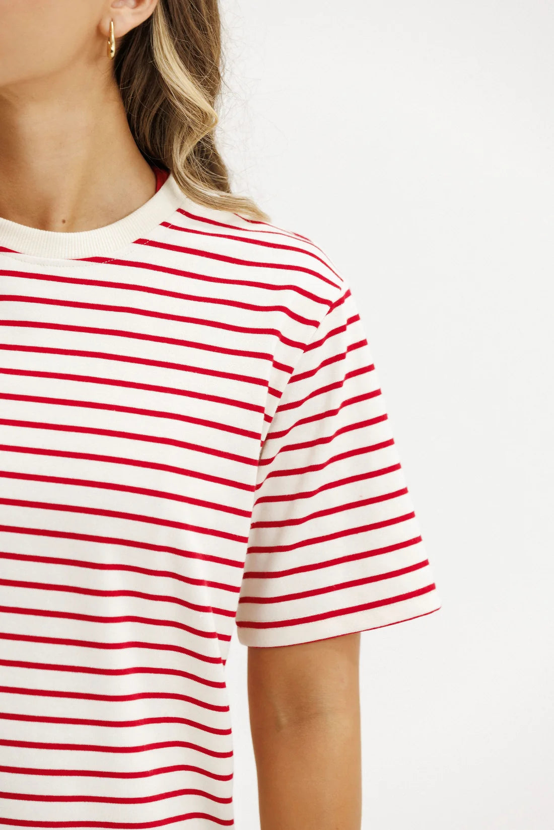 Rose Road Atlas Tee - Signal red