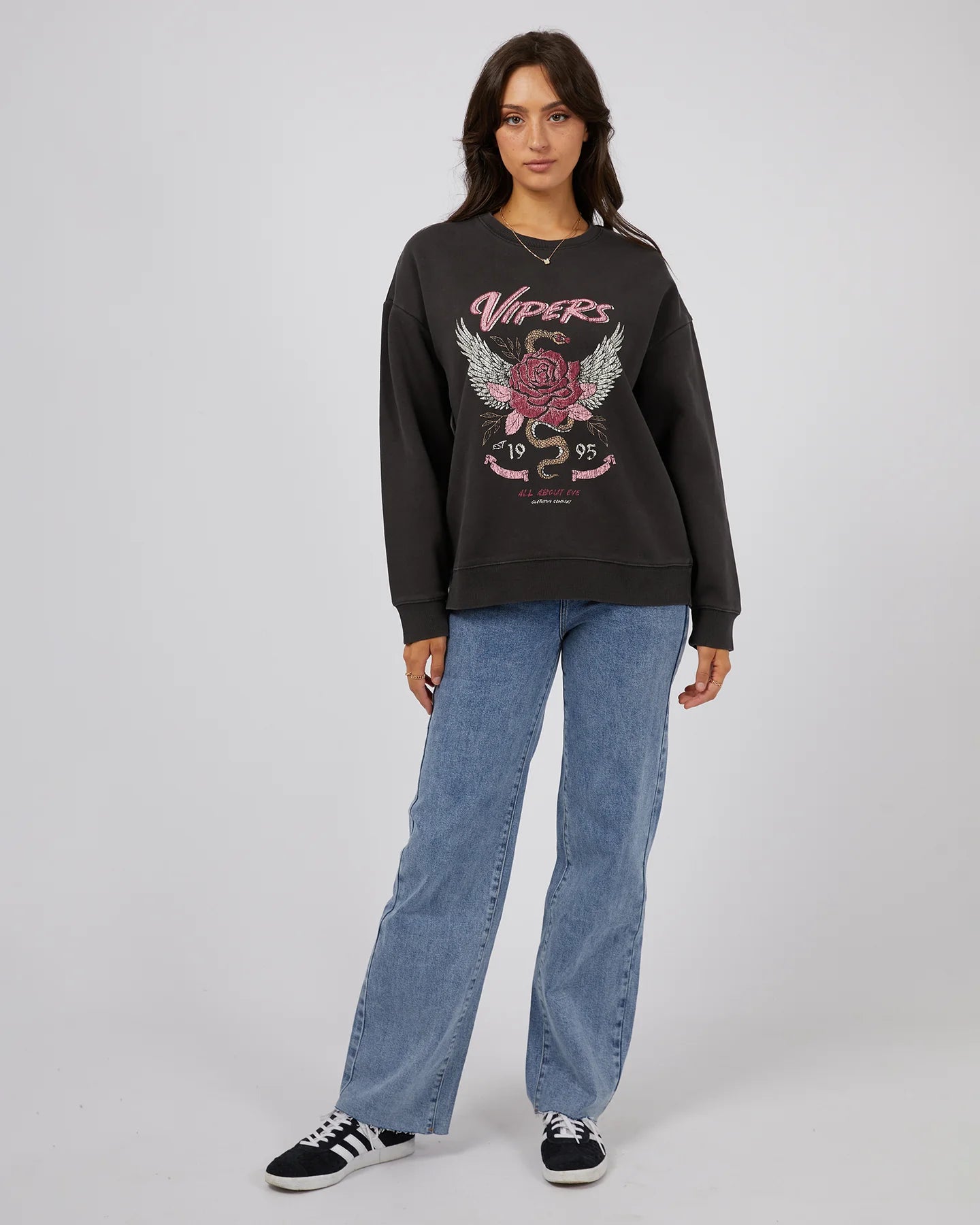 All About Eve Viper Standard Crew - Washed Black