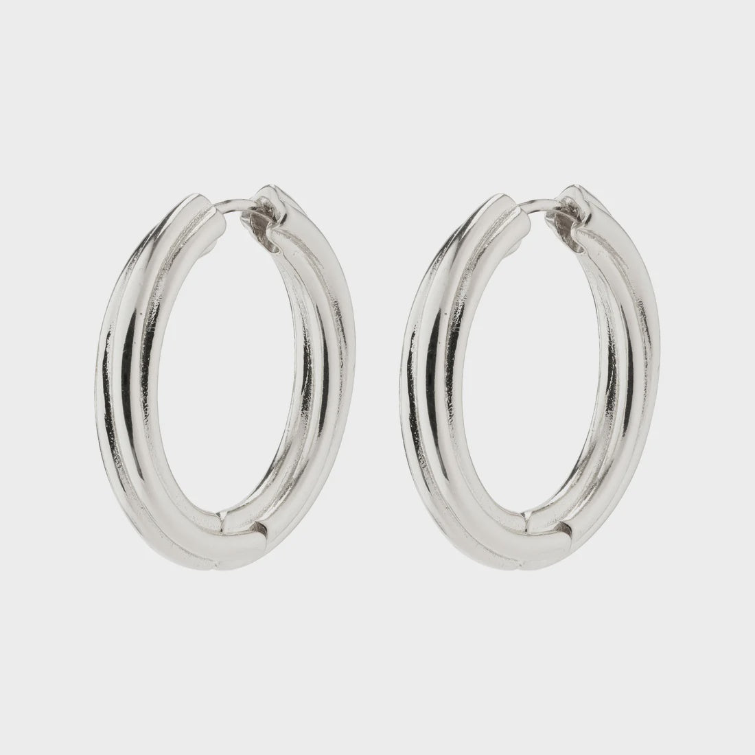 Pilgrim Edea Recycled Hoop Earrings Silver Plated