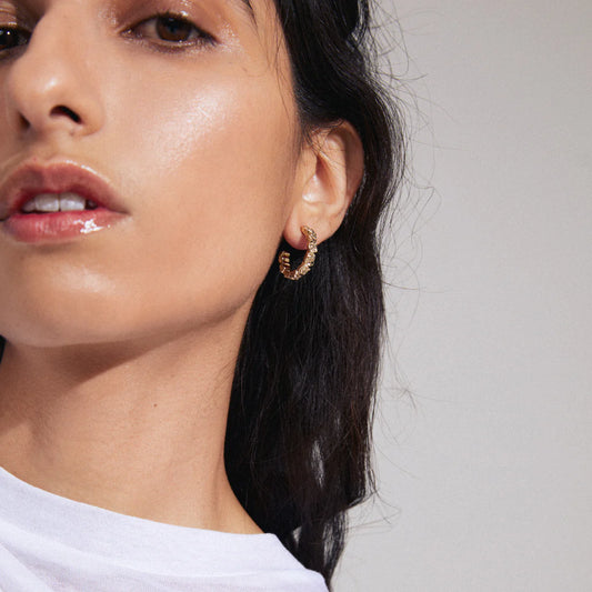 Pilgrim Scottie Recycled Hoop Earings - Gold Plated