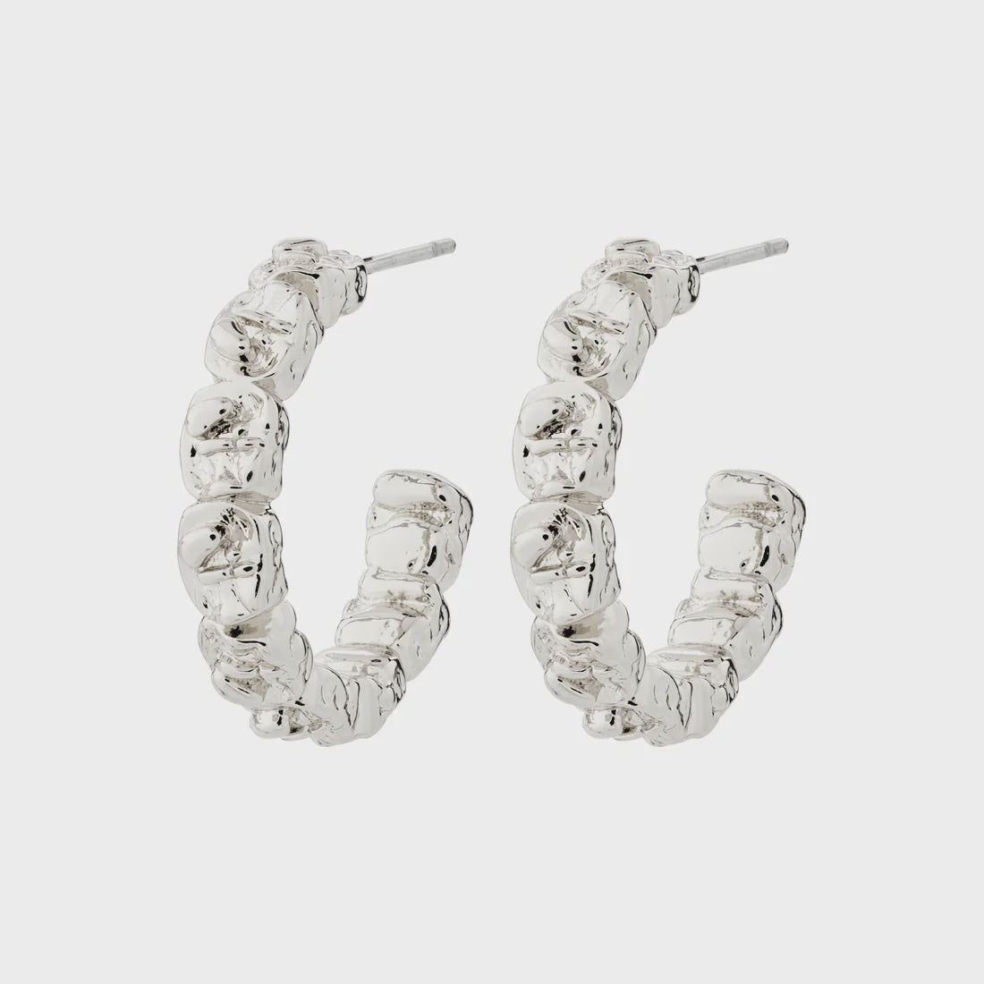 Pilgrim Scottie Recycled Hoop Earings - Silver Plated