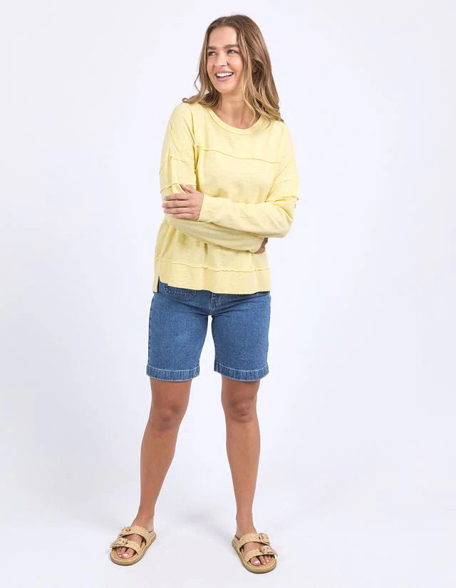 Foxwood Jayne Throw On Top - Lemon