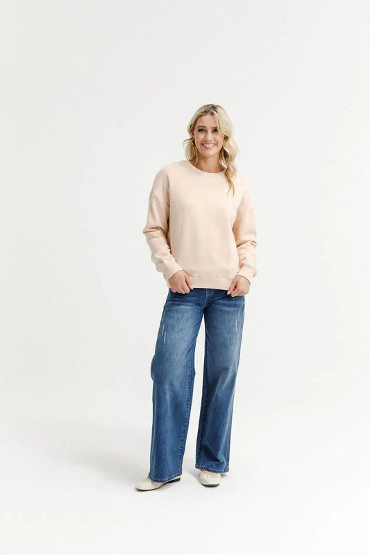 Homelee Hugo Crew - Alpine - Peach Parfait