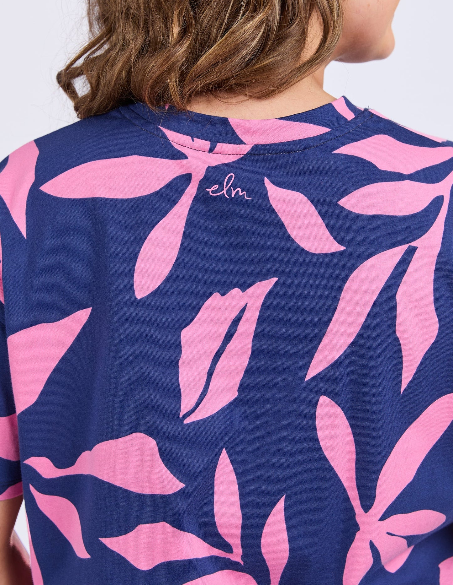 Elm Mimosa Tee - Blue Depth Yardage Print