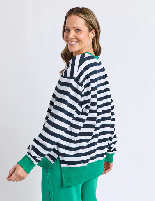 Elm Maps Crew - Navy & White Stripe