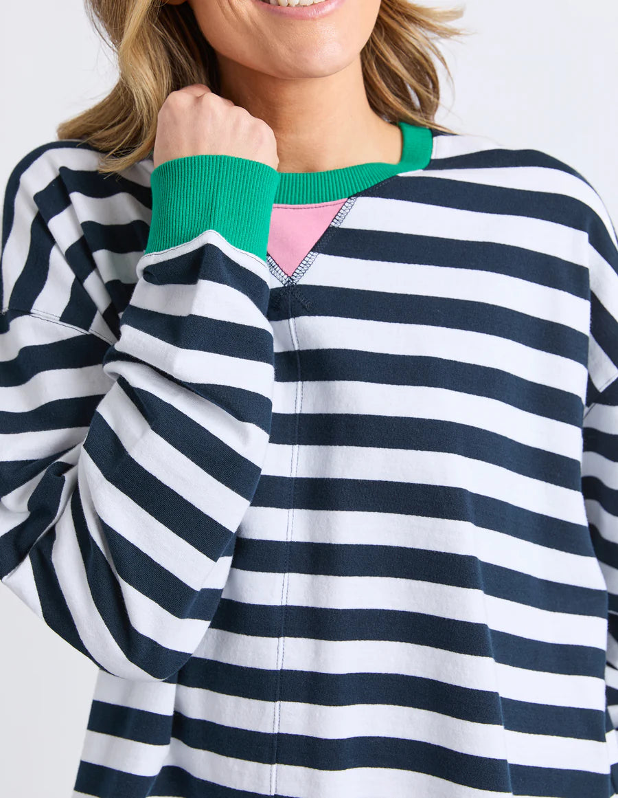 Elm Maps Crew - Navy & White Stripe