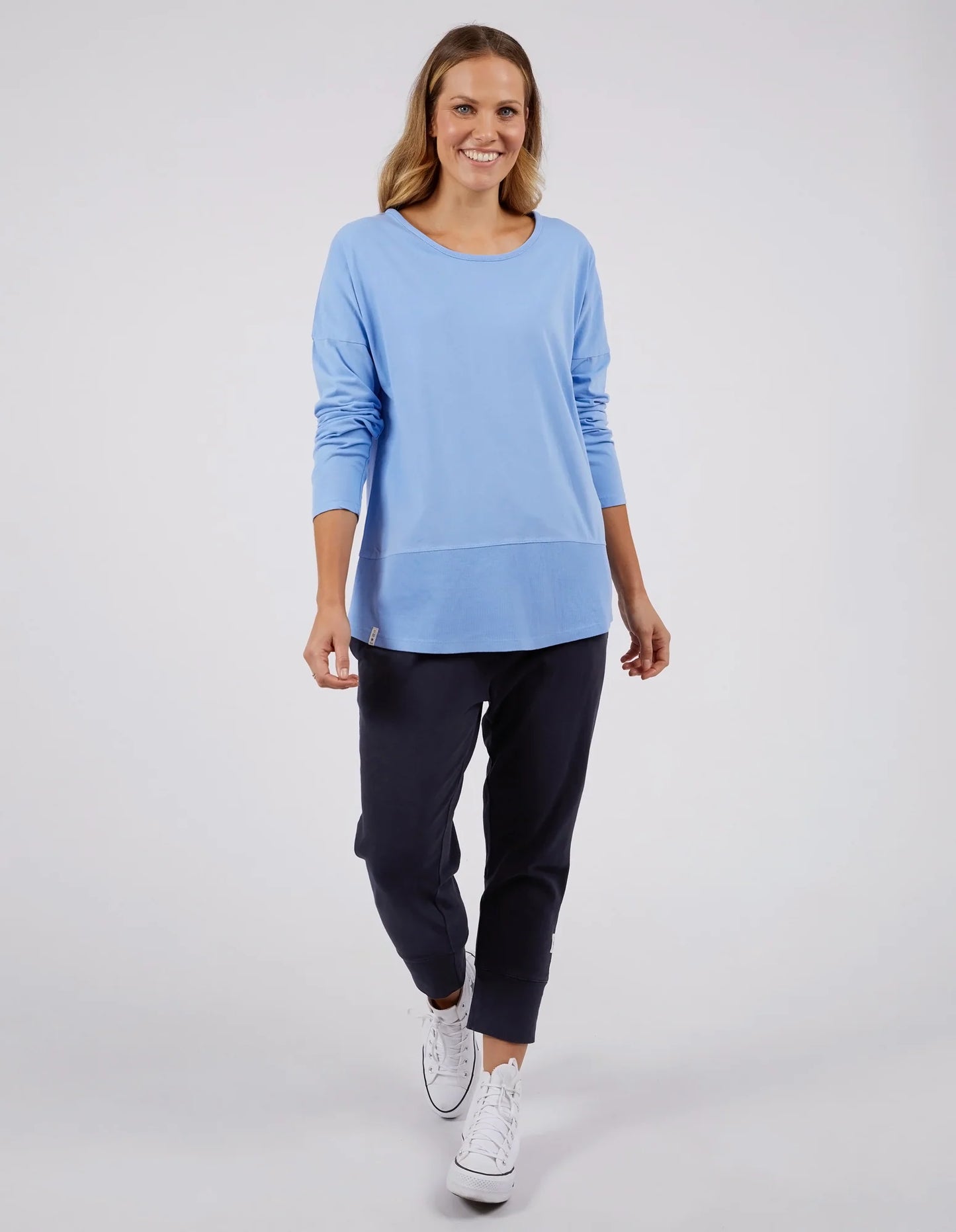 Elm Rib L/S Tee Hydrangea
