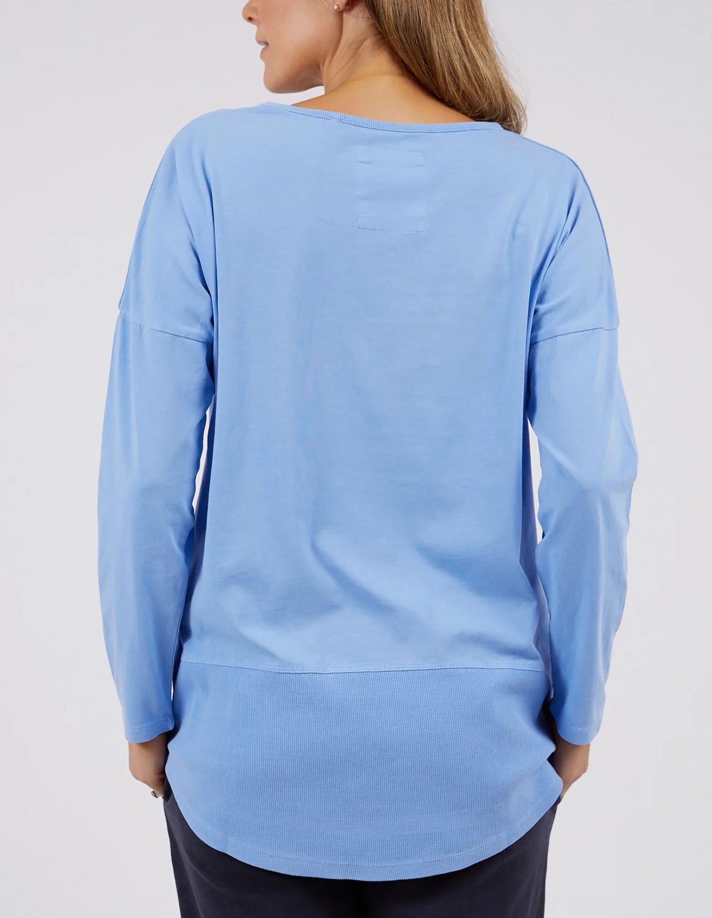 Elm Rib L/S Tee Hydrangea
