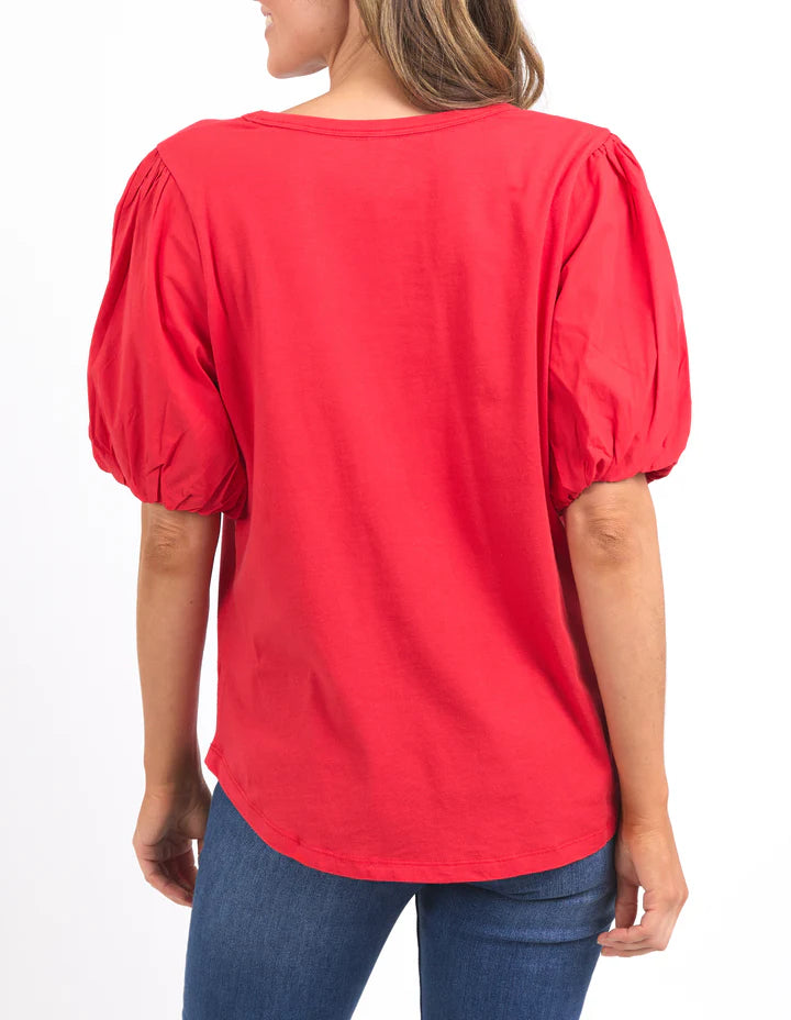 Elm Joy S/S Tee - Bittersweet Red