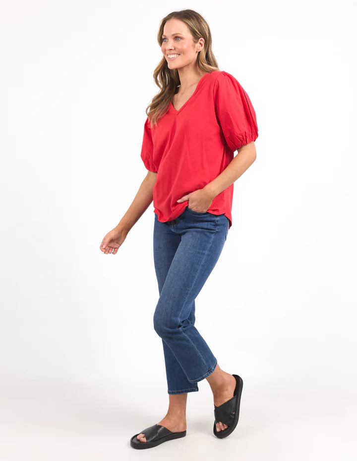 Elm Joy S/S Tee - Bittersweet Red