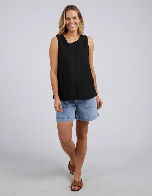 Elm Curtis Woven Tank - Black