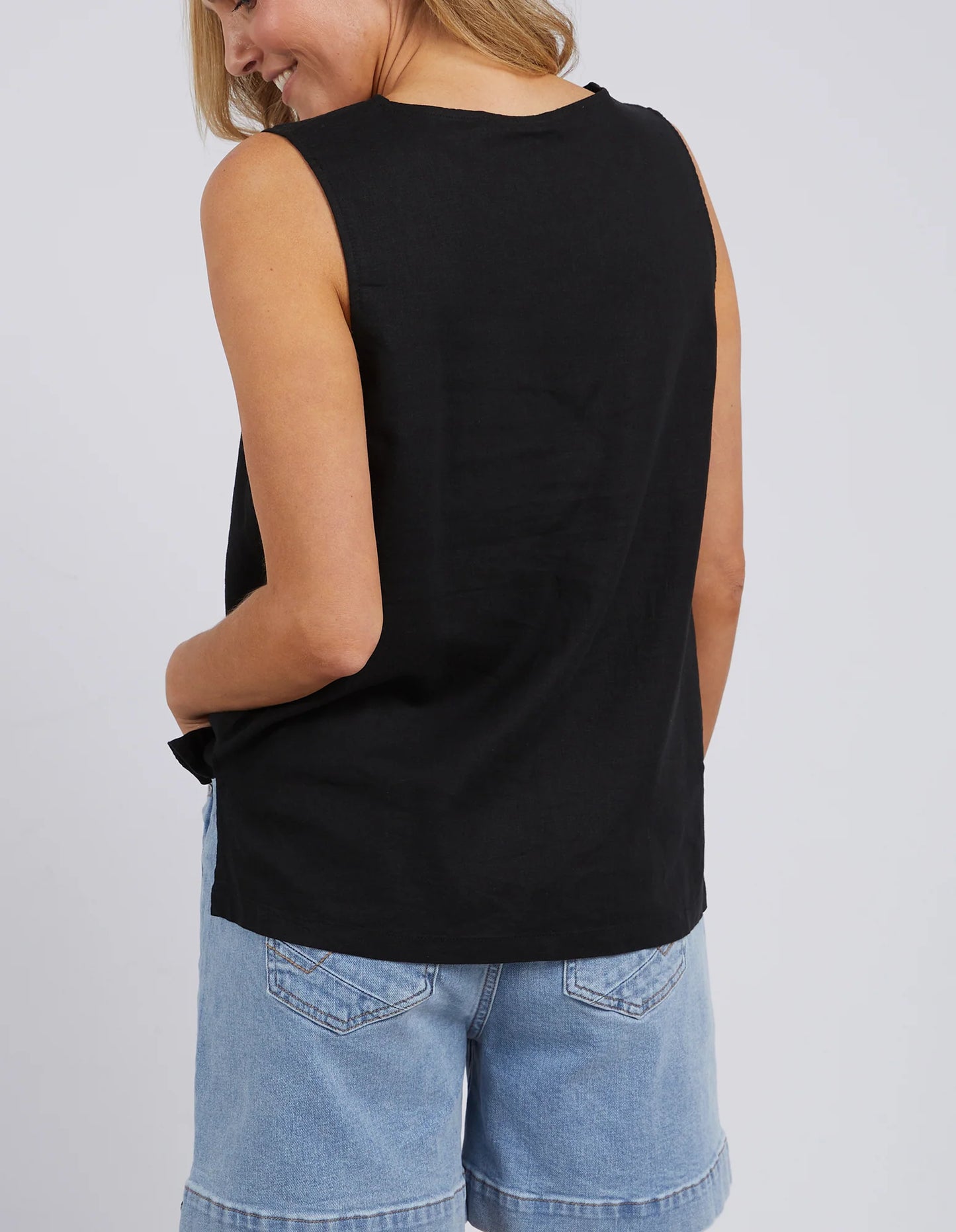 Elm Curtis Woven Tank - Black