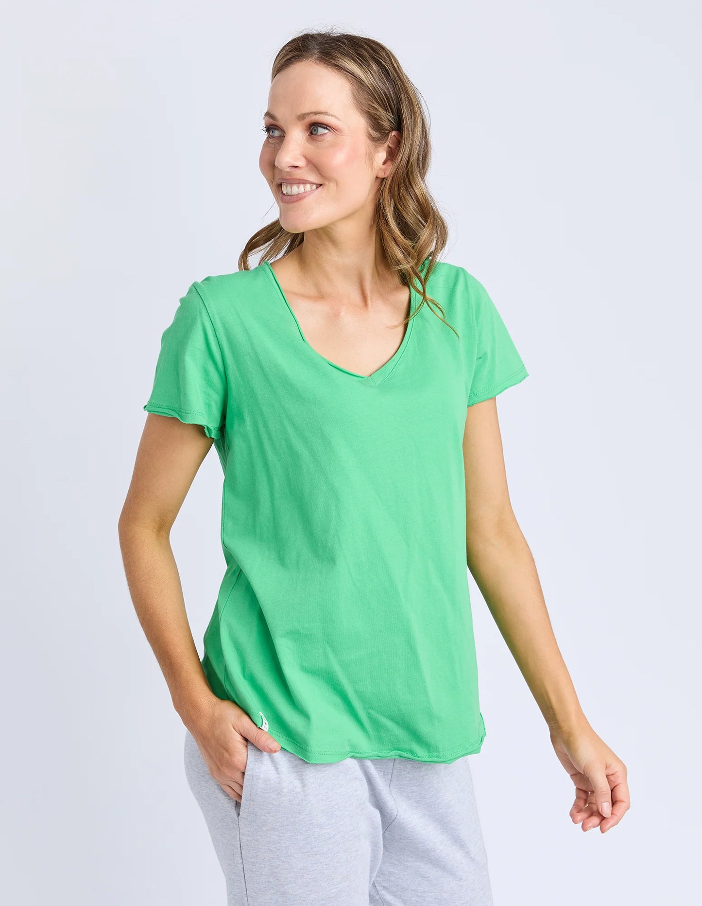 Elm Pima Vee Tee - Spring Green