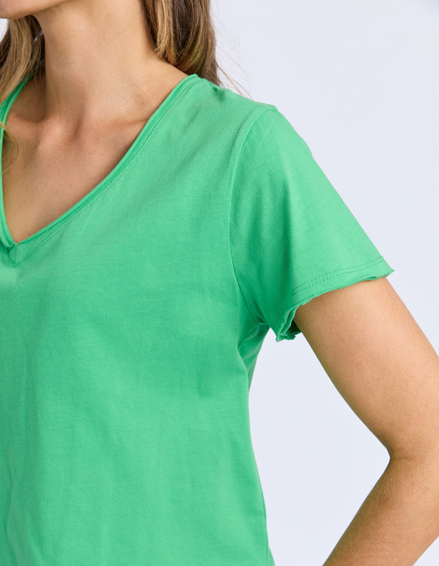Elm Pima Vee Tee - Spring Green
