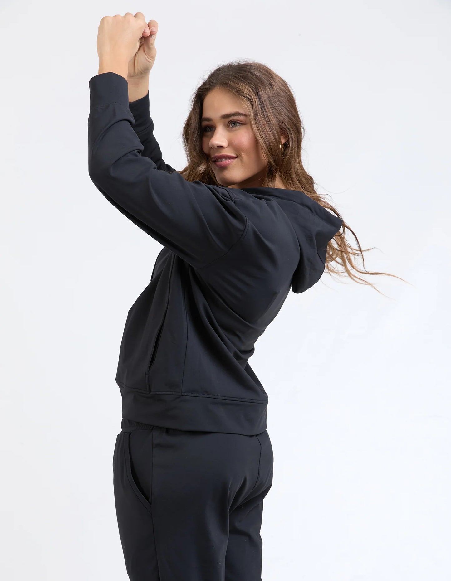 Elm Alexis Zip Hoodie - Black