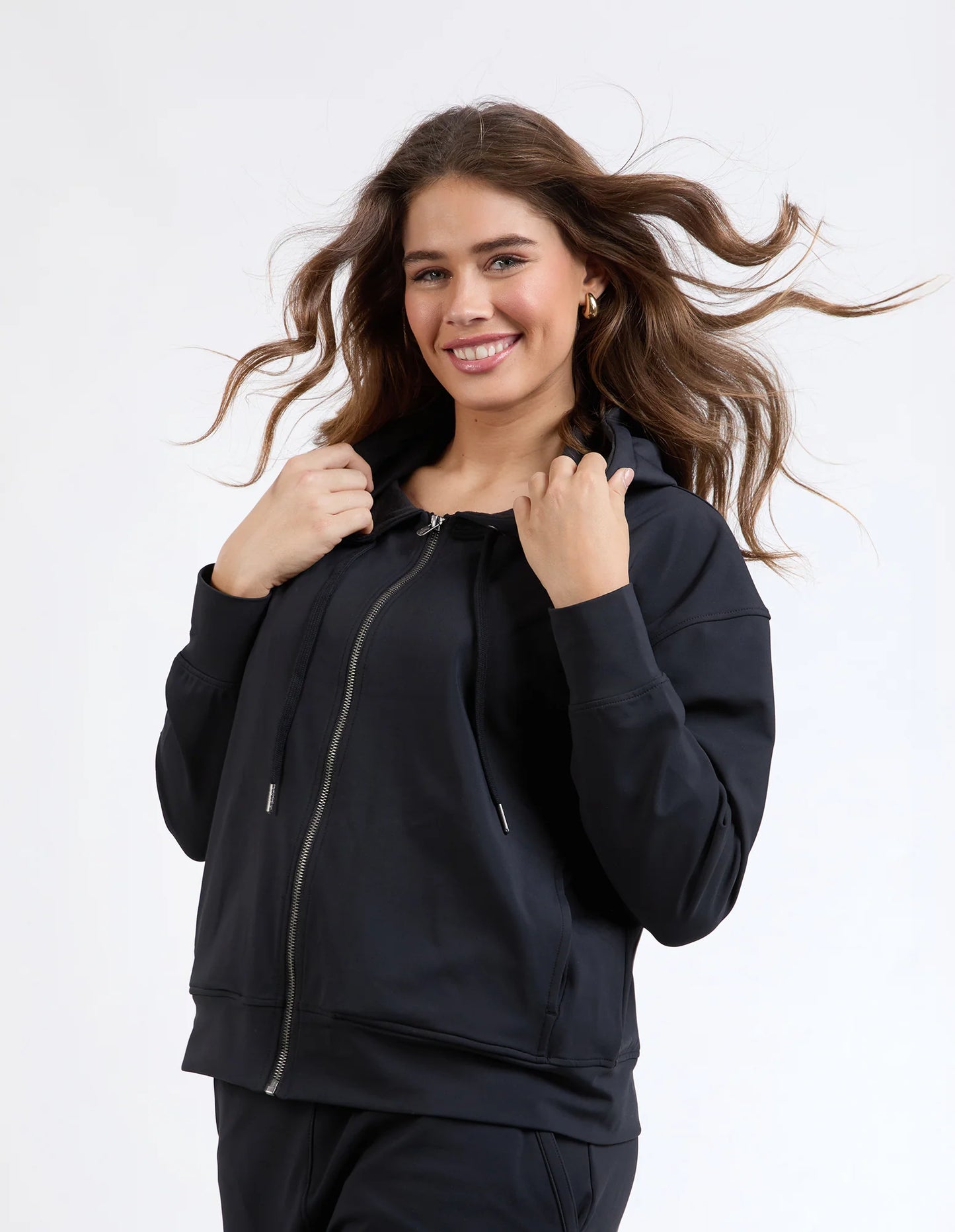 Elm Alexis Zip Hoodie - Black