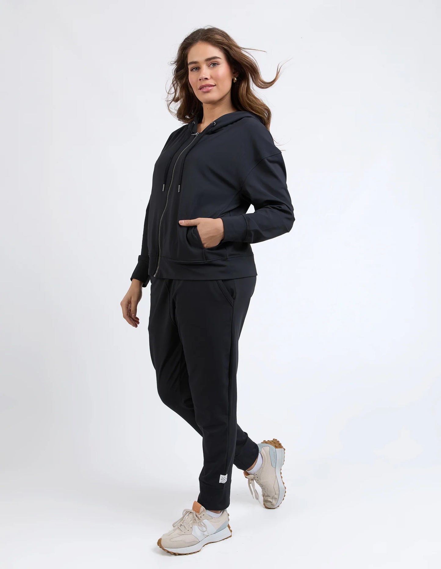 Elm Alexis Zip Hoodie - Black