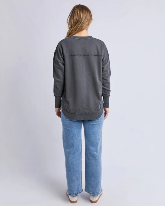 Foxwood Simplified Crew - Dark Charcoal