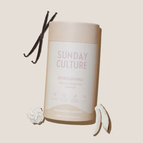 Sunday Culture Sand Wax Candle Refill 300g - Buttercream Vanilla