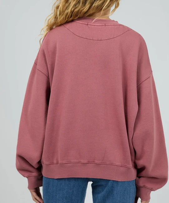 Silent Theory Vintage Denim Crew - Cherry