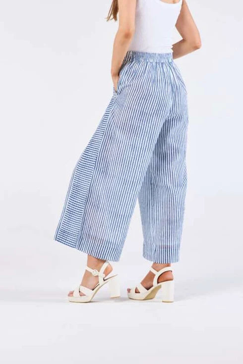 Au Hasard D'un Voyage Pant - Blue/White Stripe
