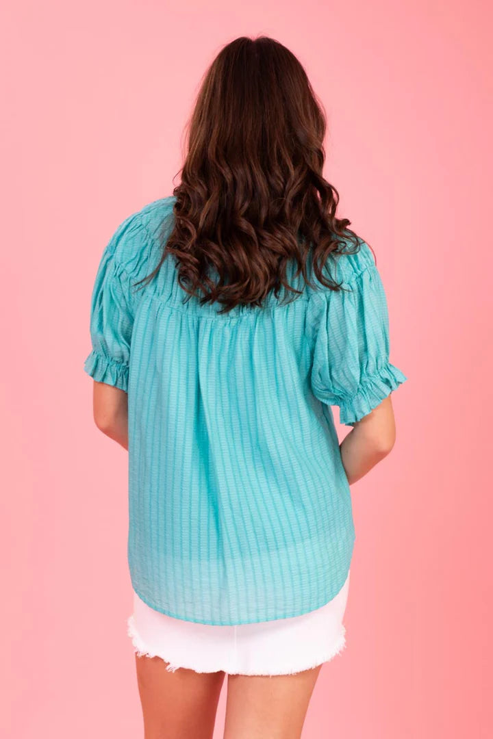 Charlo Abby Top Aqua