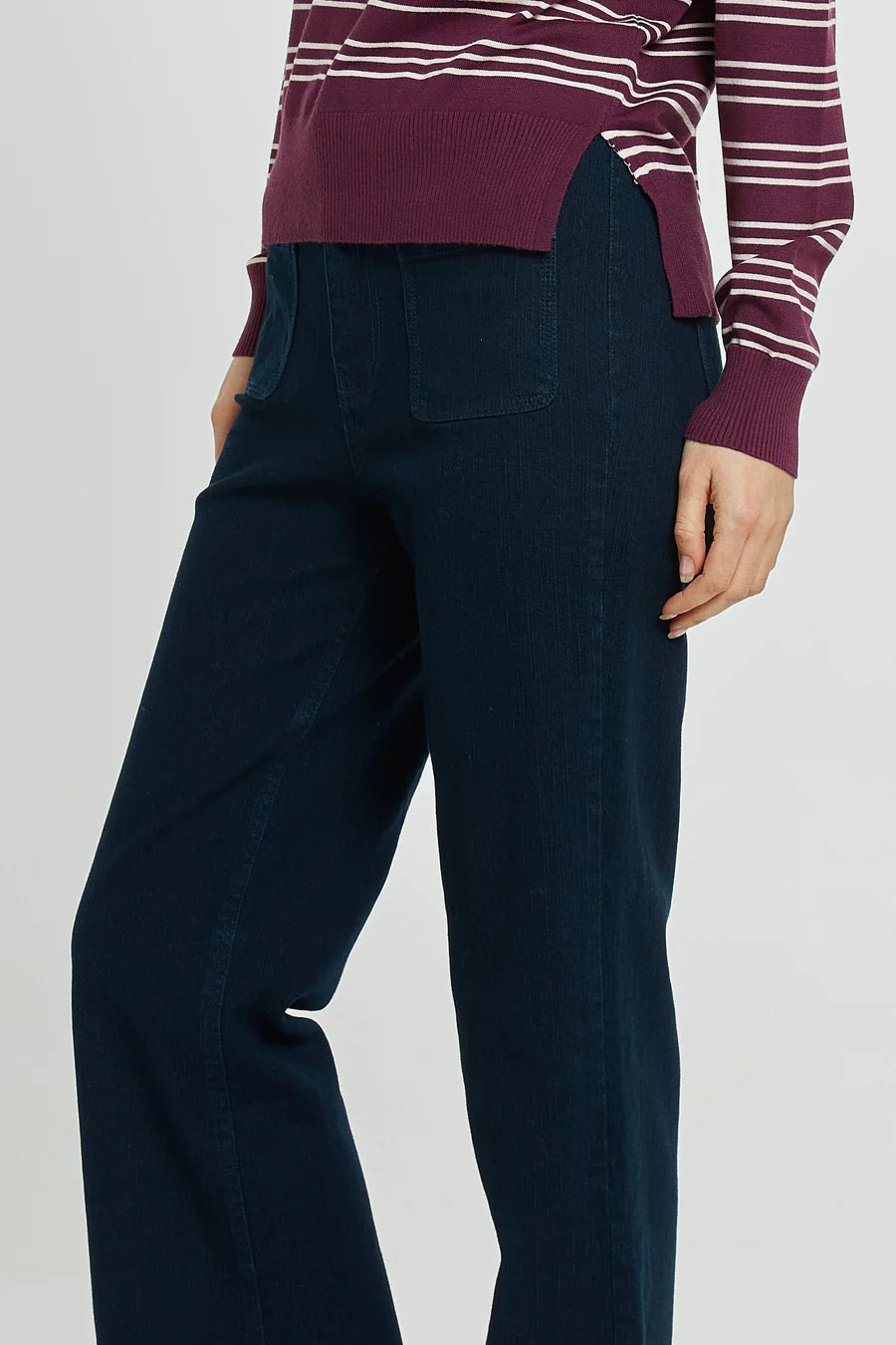 Betty Basics Patch Pocket Jean - Blue Smoke