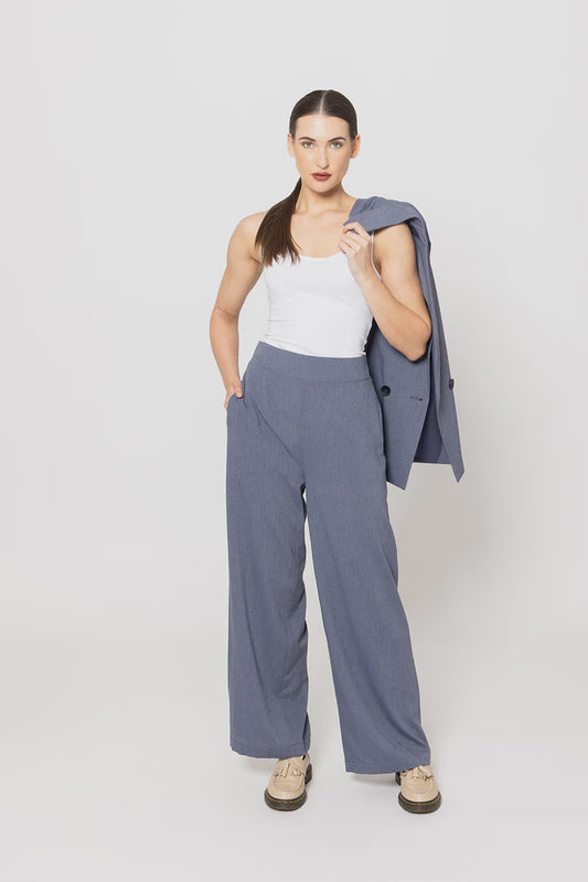 Billie The Label Essential Full Wide Leg Pant - Denim