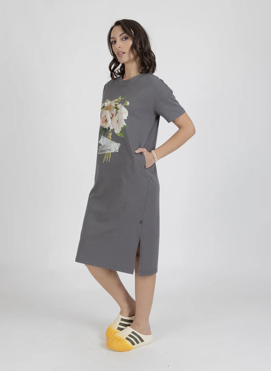 Federation Bebe Dress Peony's Ducted - Coal