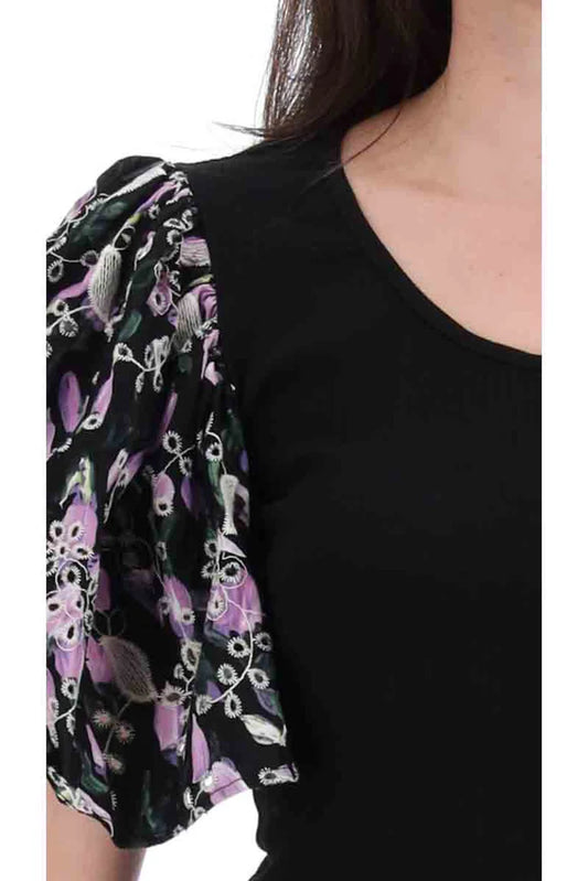Charlo Bevvy Top Black Print