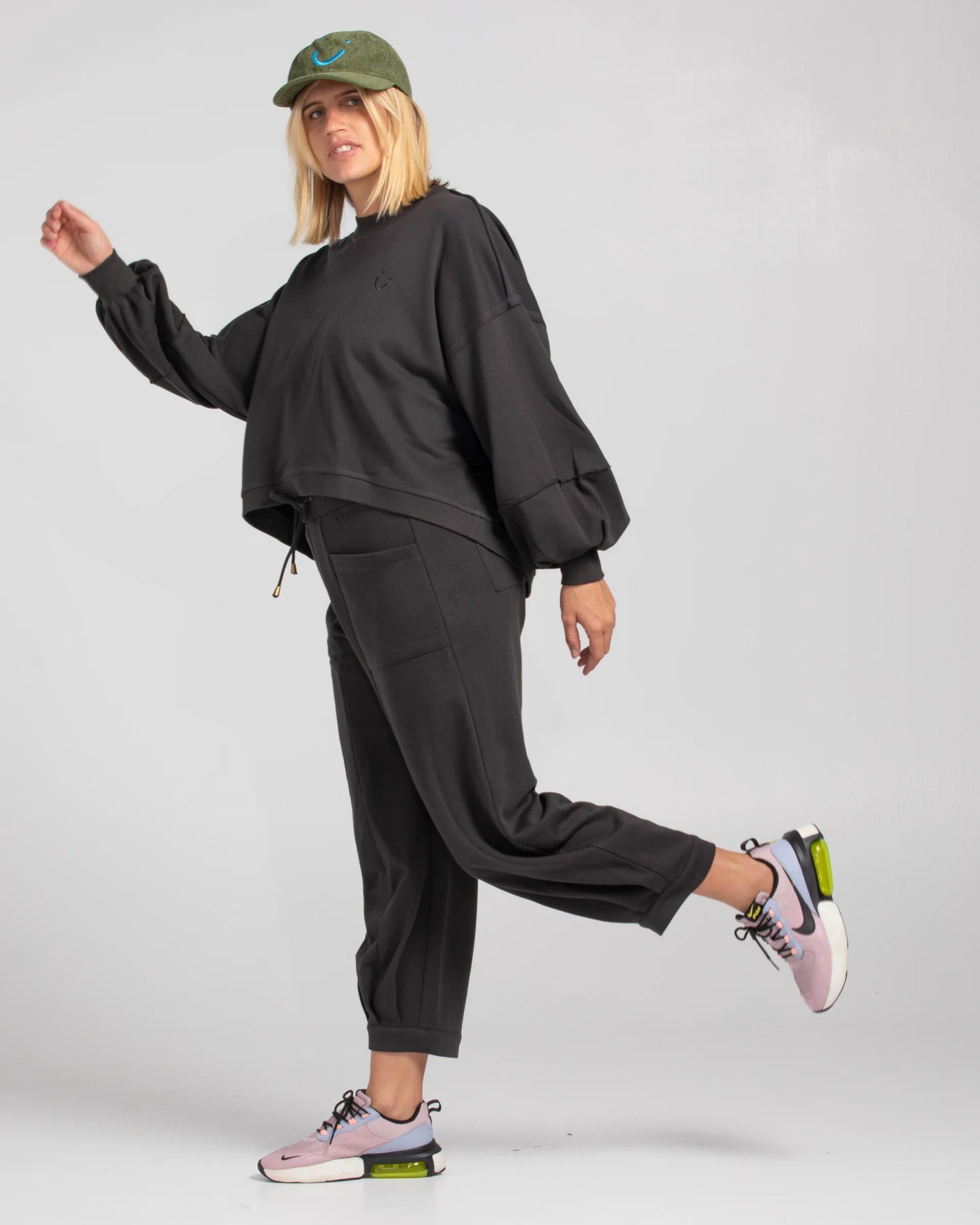 Boom Shankar Guru Track Pant - Washed Black