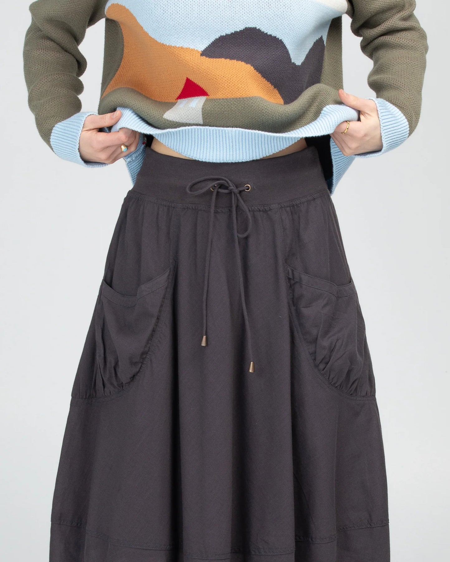 Boom Shankar Winter Guru Skirt - Slate