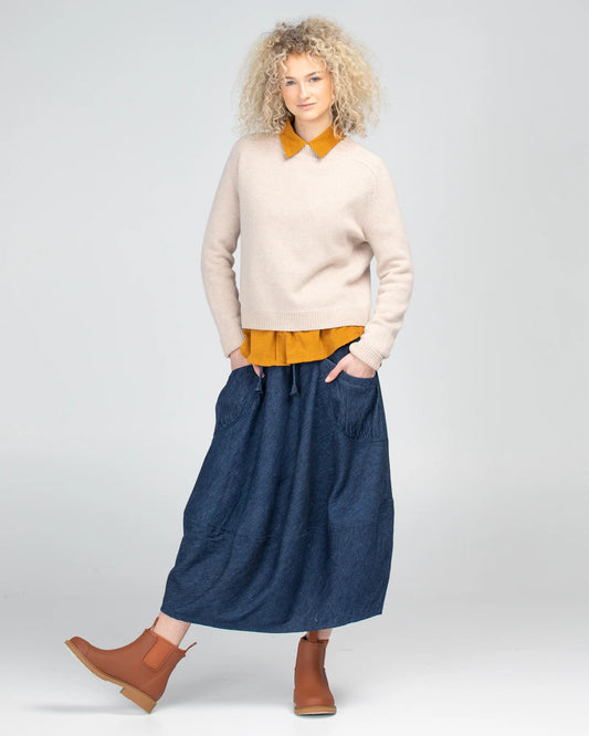 Boom Shankar Winter Guru Skirt - Dark Denim
