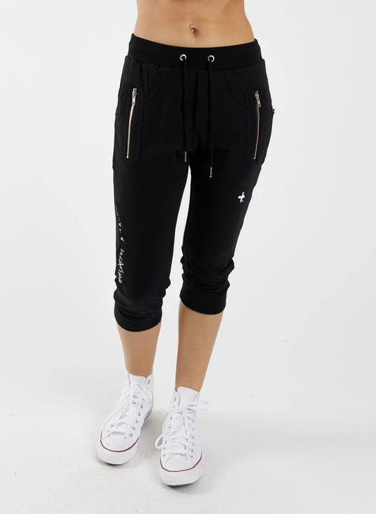 Federation Cut Trackies - Hopeful Black