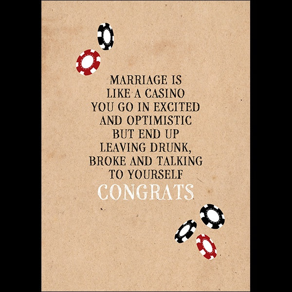 Defamations Card Marriage is like a casino