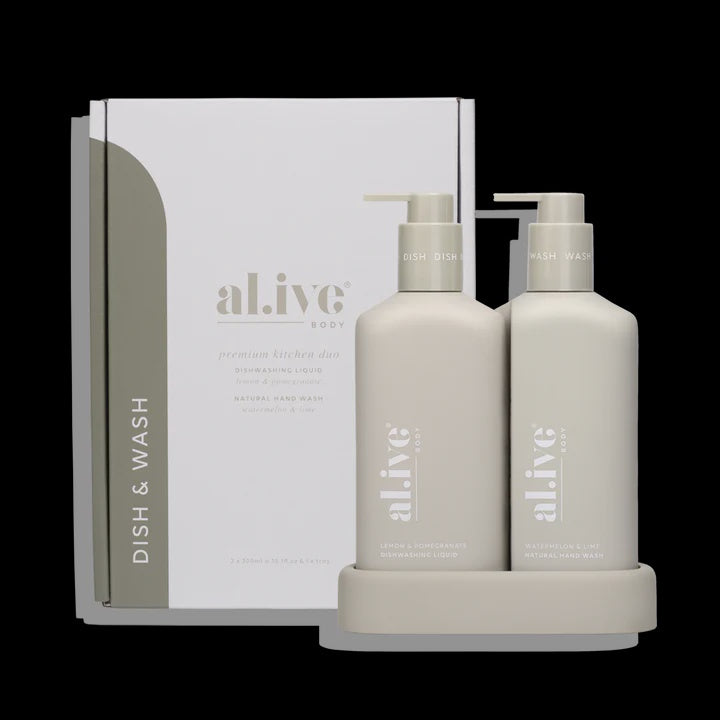 al.ive Body Kitchen Duo Handwash & Dishwashing Liquid - Lemon & Pomegranate + Watermelon & Lime