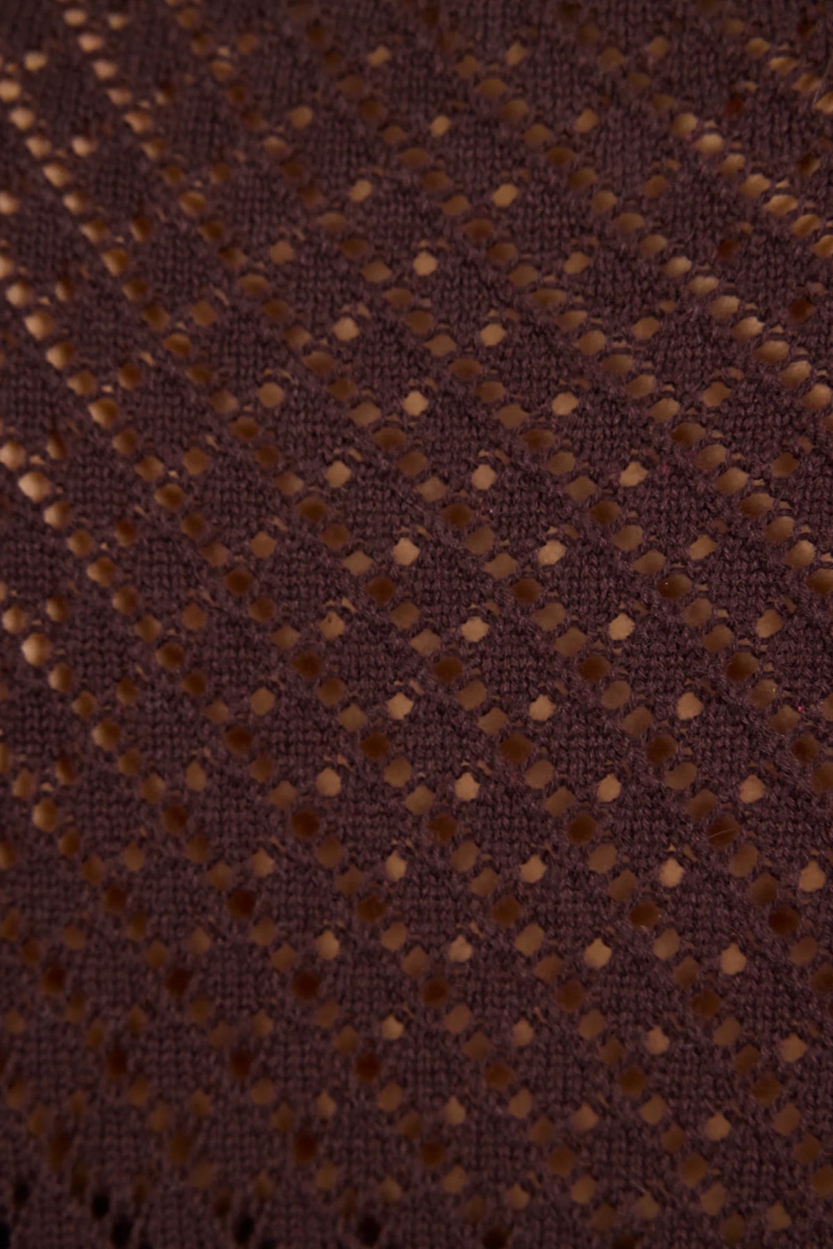 Ivy + Jack Dapple Chocolate Boxy Knit Lace Tee - Chocolate