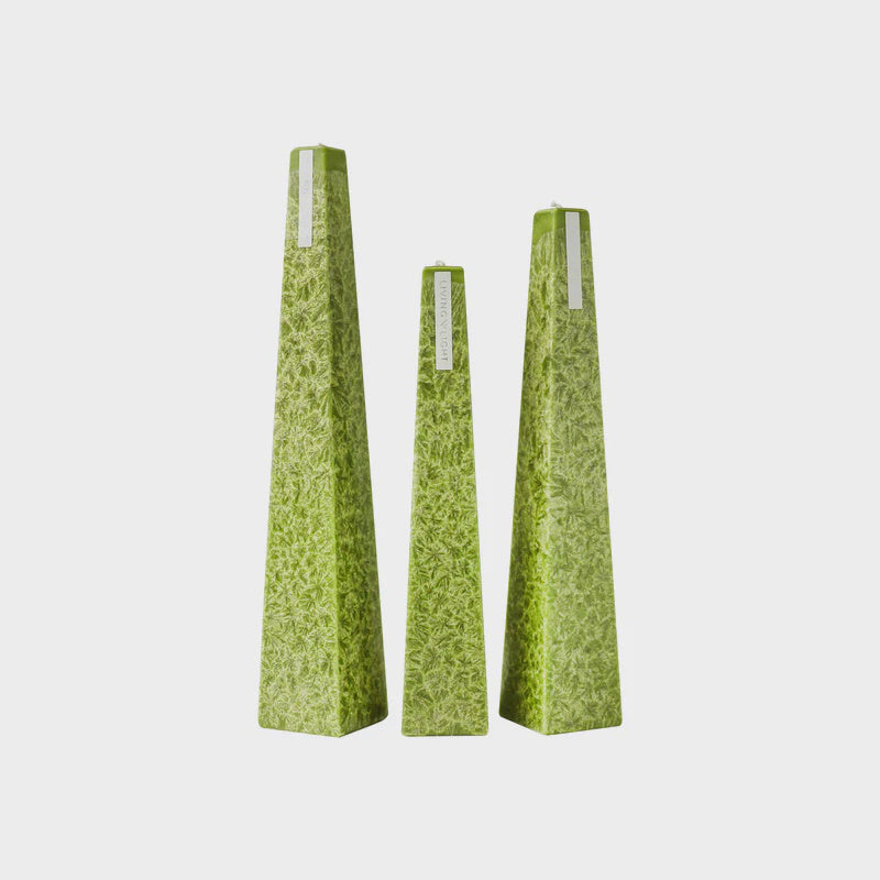 Living Light Icicle Candle Lemon Bergamot Medium (Green)