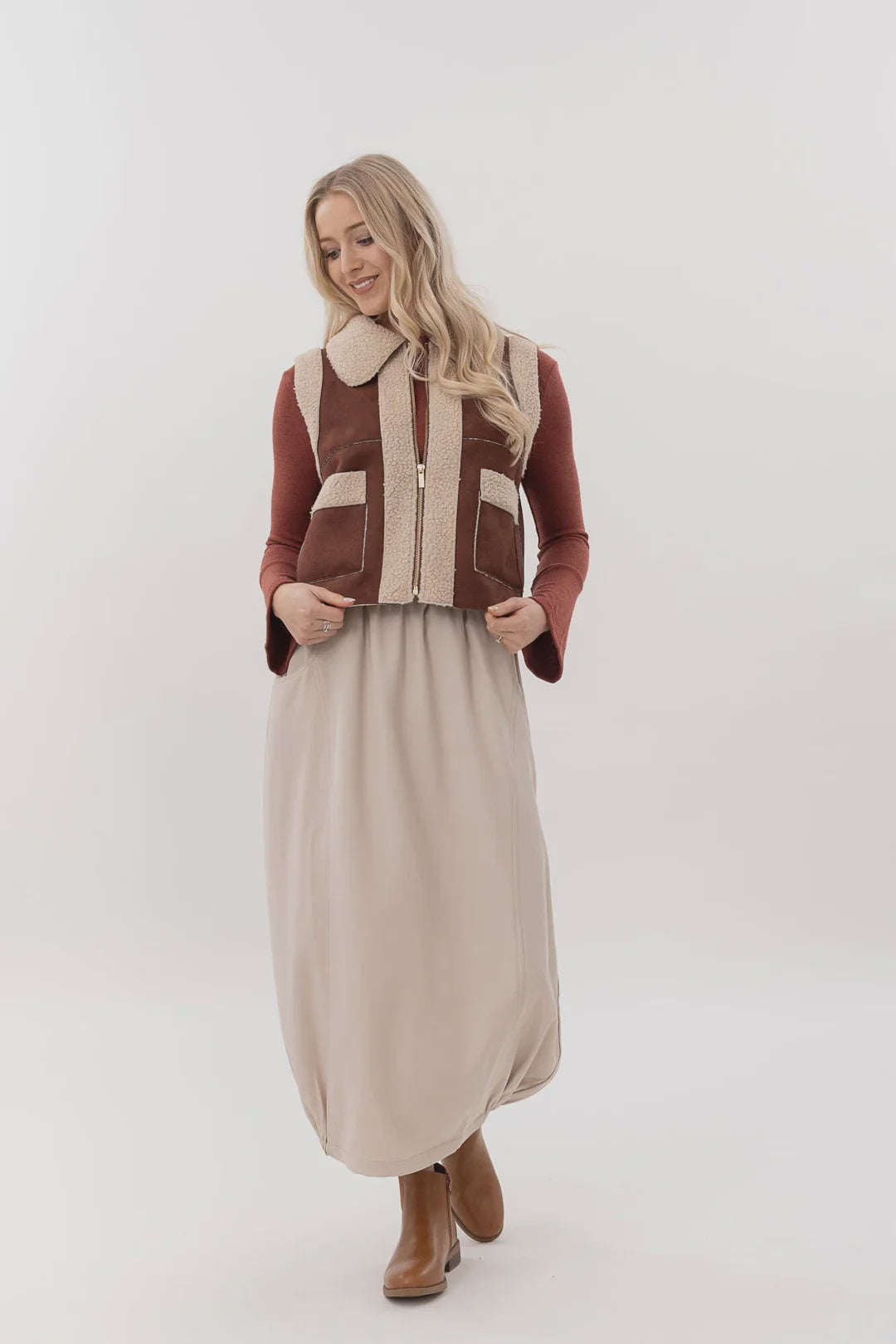 Mi Moso Ida Barrell Skirt - Oat