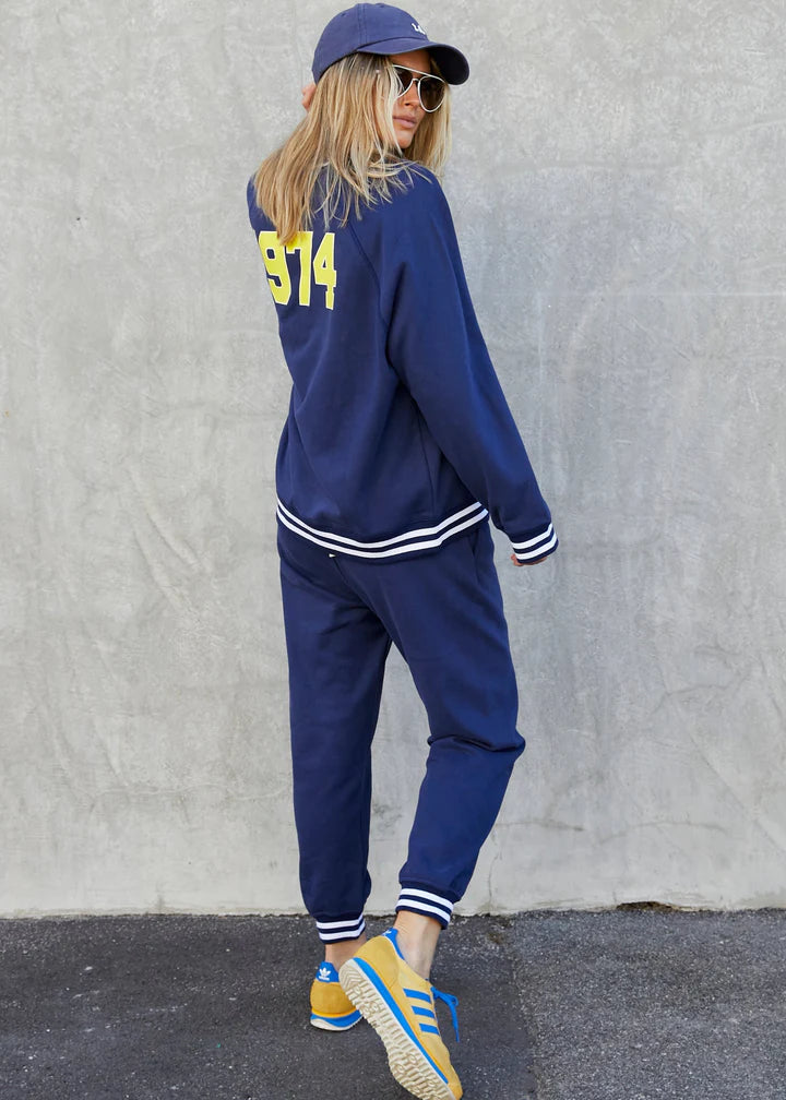 Hammill & Co 74 Sport Sweat - Navy/Yellow