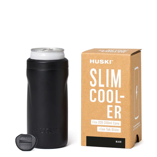 Huski Slim Can Cooler - Black