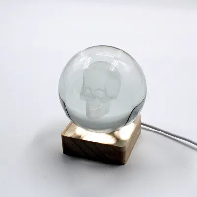 J & M Crystal Ball with Light - Skull