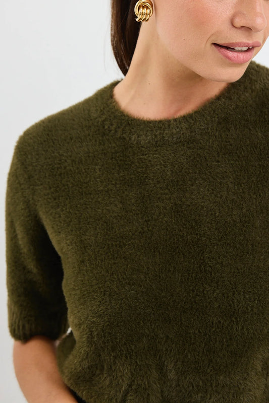 Ivy + Jack Issue Fluffy Soft Knit Tee - Khaki