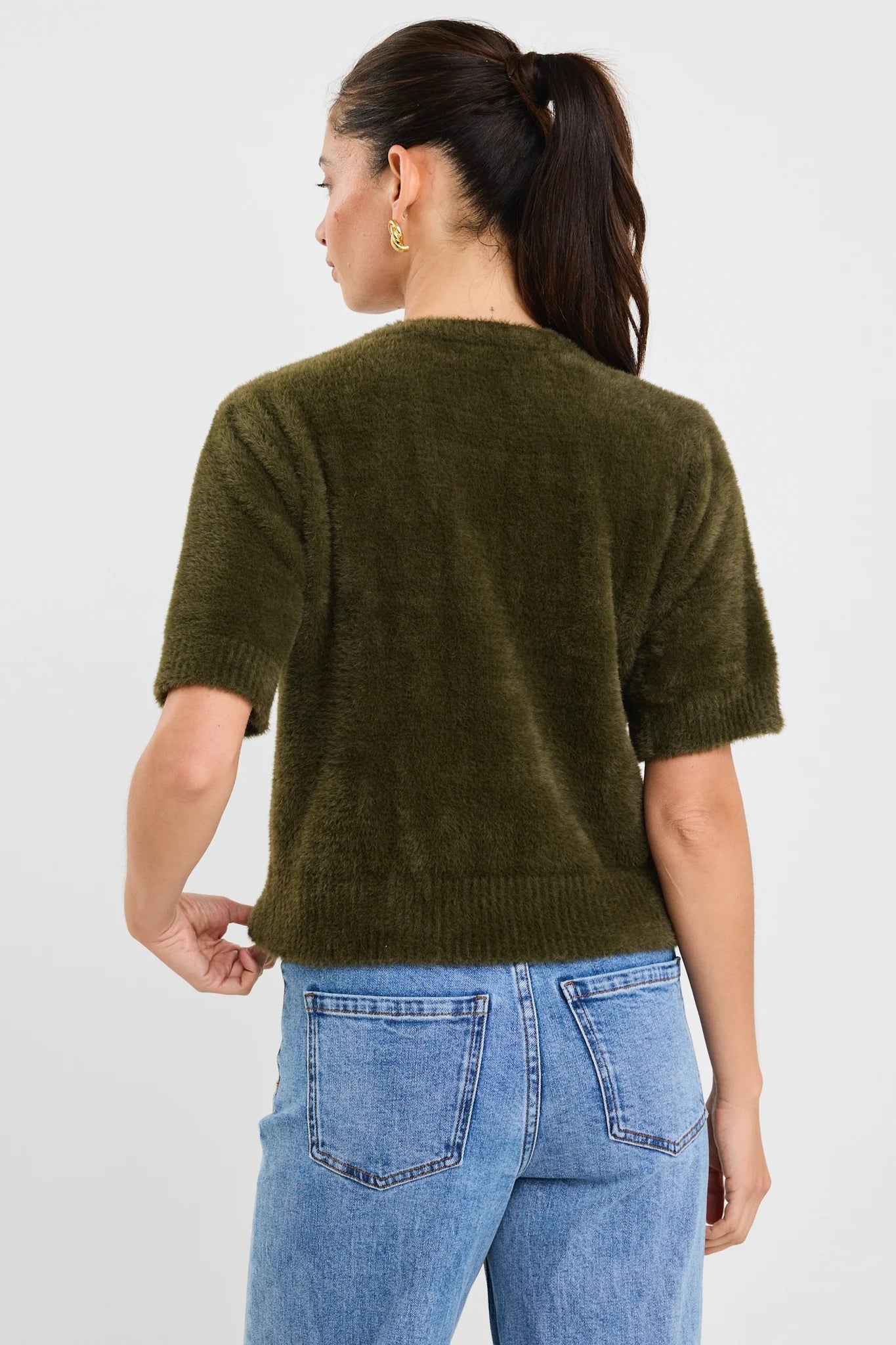 Ivy + Jack Issue Fluffy Soft Knit Tee - Khaki
