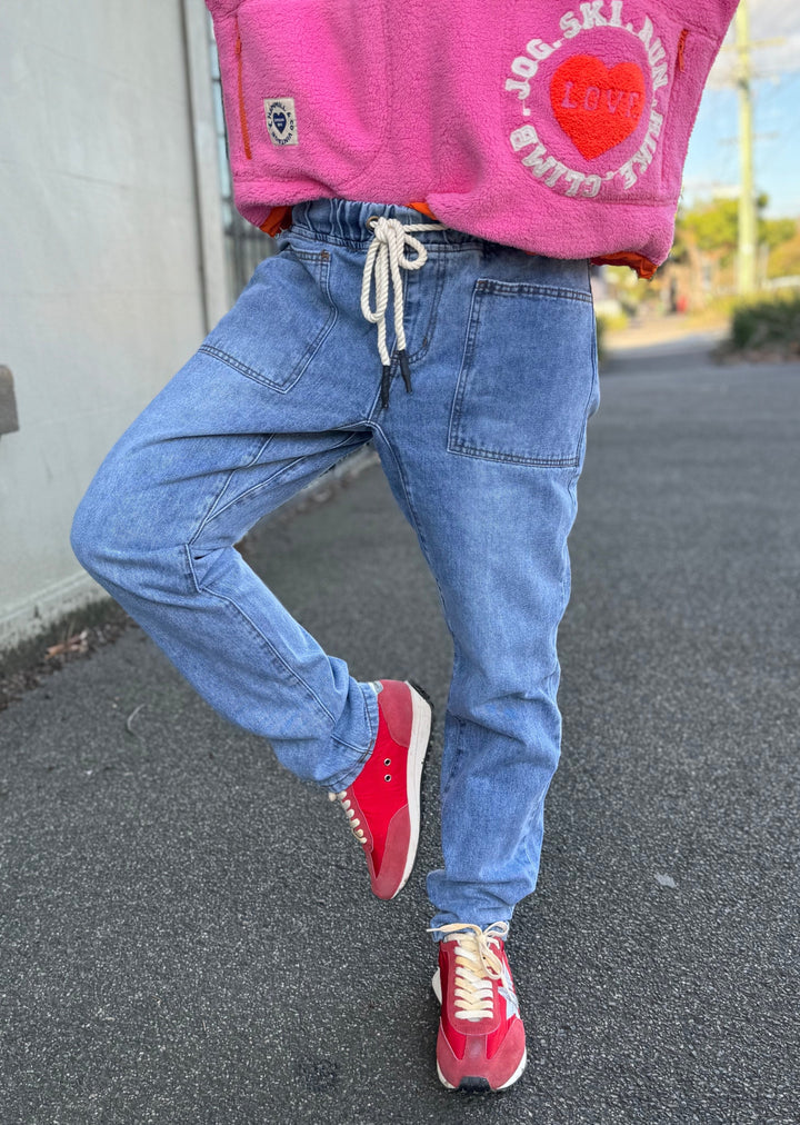 Hammill & Co Track Jean - Stonewash
