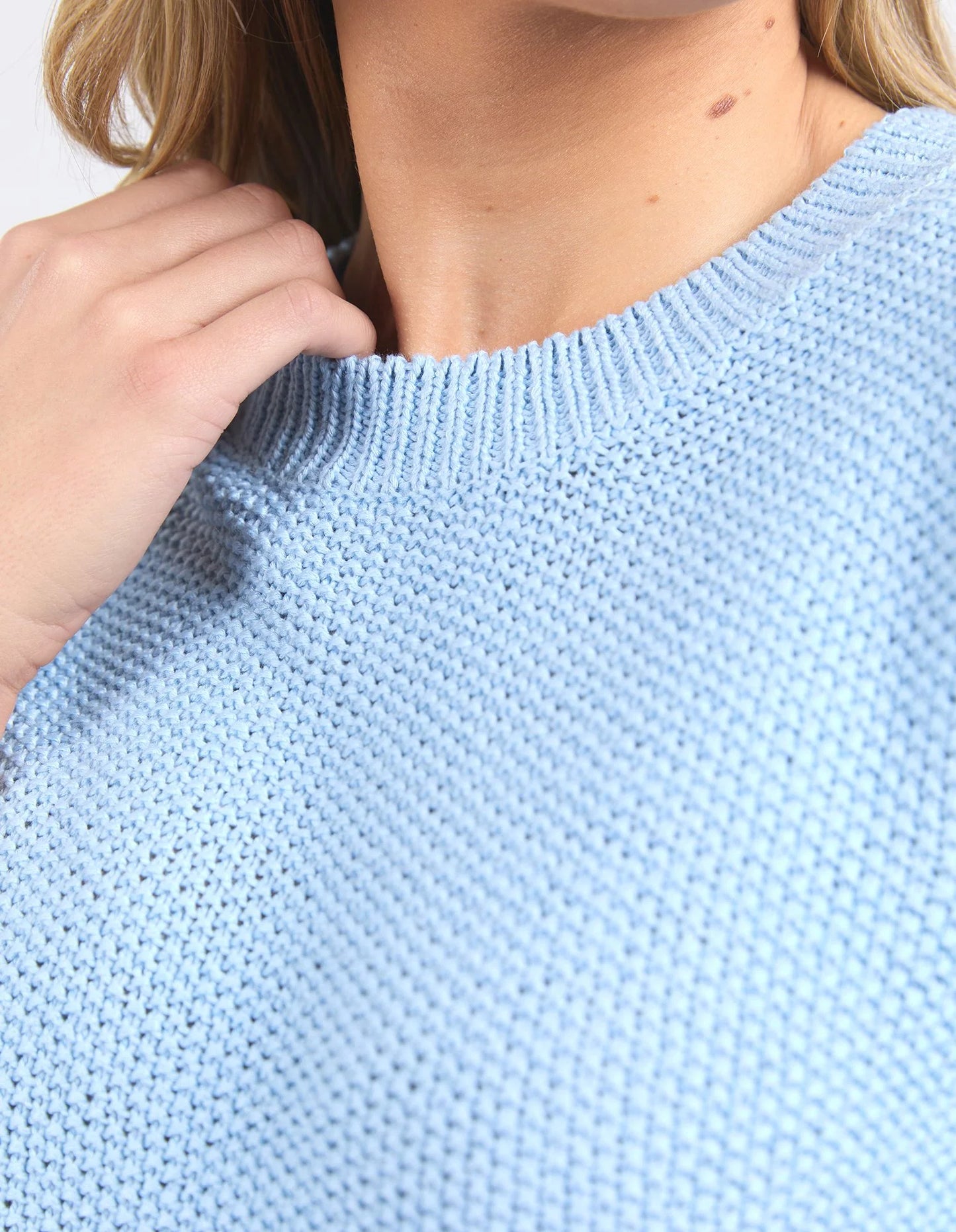 Foxwood Blair Short Sleeve Knit - Light Blue