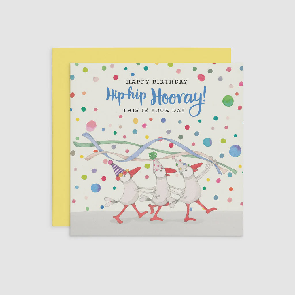 Twigseeds Card Happy Birthday Hip-hip Hooray!