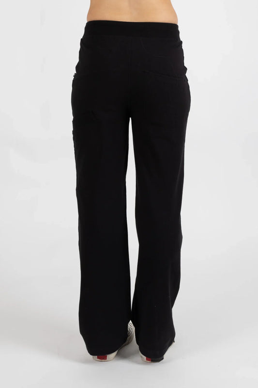 Federation Loose Leg Escape Trackies - Black/Gold