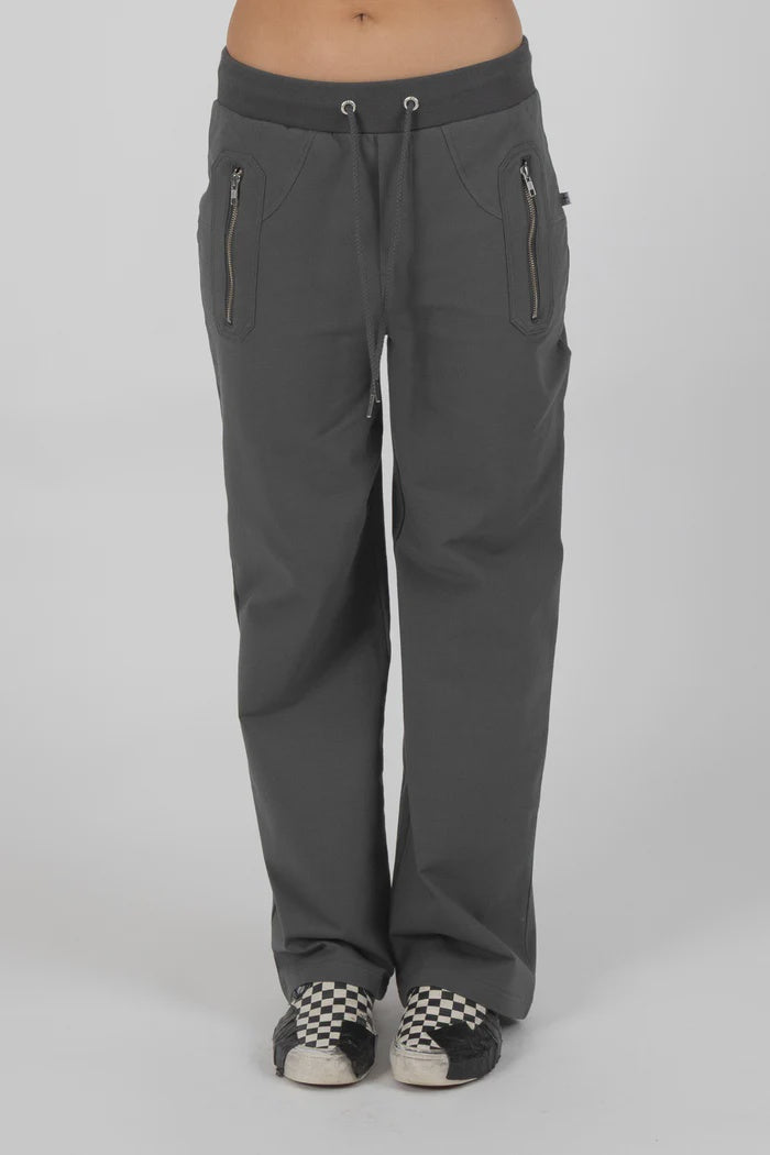 Federation Loose Leg Escape Trackies - Coal/Silver