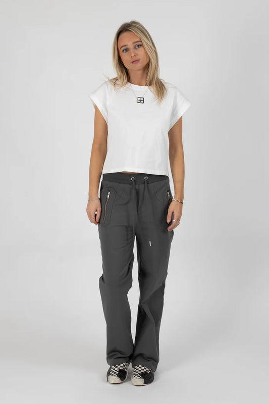 Federation Loose Leg Escape Trackies - Coal/Silver